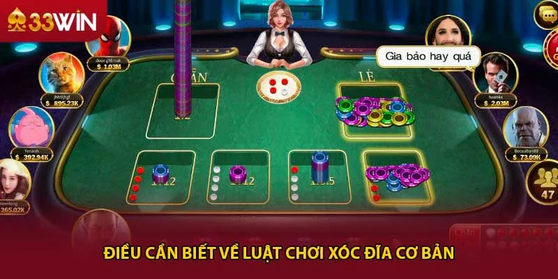 Điều cần biết về luật chơi xóc đĩa cơ bản